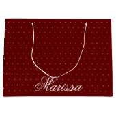 Elegant Moderner Designname Personalisiert Große Geschenktüte (Vorderseite)