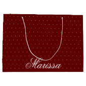 Elegant Moderner Designname Personalisiert Große Geschenktüte (Rückseite)