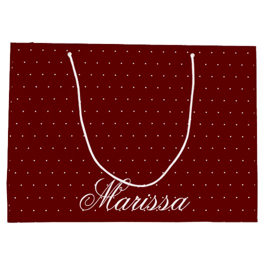 Elegant Moderner Designname Personalisiert Große Geschenktüte (Rückseite)