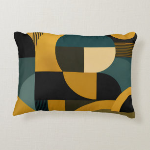 Elegant moderner Gold- und Teal-Geometrie aus der  Dekokissen
