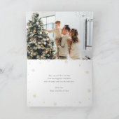 Elegant Moderner Kranz Lila Foto Frohe Weihnachten (Innenseite)