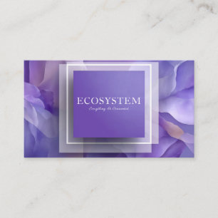 Elegant Modernes Abstraktes Violett Geometrisches Visitenkarte