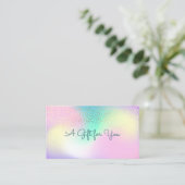 Elegant Modernes Berufliches Confetti Holographic Rabattkarte (Stehend Vorderseite)