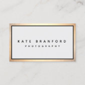 Elegant Modernes Berufliches Gold Grau Visitenkarte (Vorderseite)