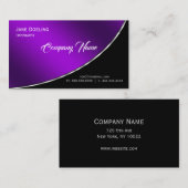Elegant Modernes Berufliches Licht Lila Visitenkarte (Vorne/Hinten)