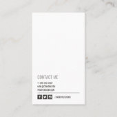 Elegant Modernes, Berufliches Minimalistisch Visitenkarte (Rückseite)