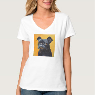 Elegant modernes eigenes Foto hinzufügen V-Aussch T-Shirt