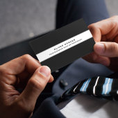 Elegant Modernes Einfaches Schwarz/Weiß Visitenkarte