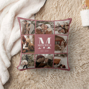 Elegant Modernes Familienfoto Collage Neues Gesche Kissen