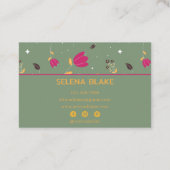 Elegant Modernes Floral | Beruflich und trendy Visitenkarte (Rückseite)