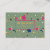 Elegant Modernes Floral | Beruflich und trendy Visitenkarte (Vorderseite)