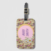 Elegant Modernes Floral Gepäckanhänger (Vorderseite Vertikal)