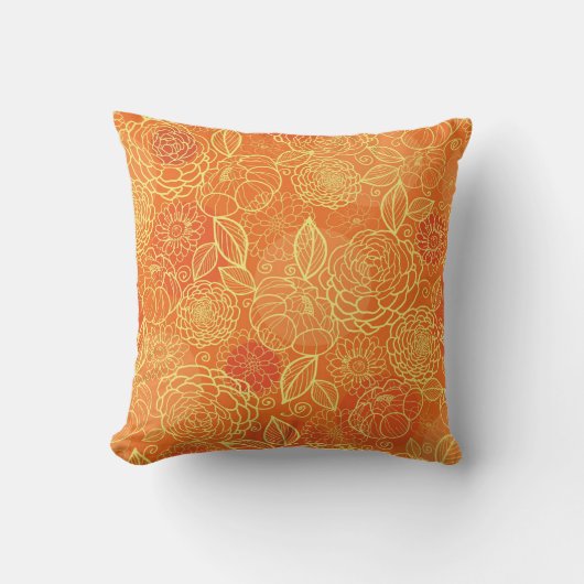 Elegant Modernes Floral Kissen (Vorderseite)