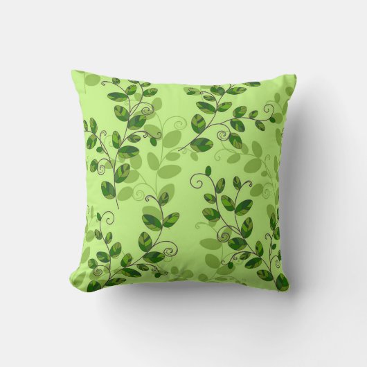 Elegant Modernes Floral Kissen (Vorderseite)