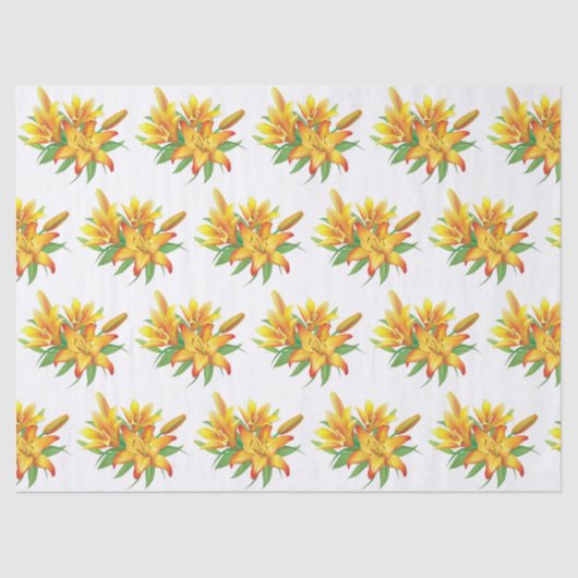 Elegant Modernes Floral Seidenpapier (Vorderseite)