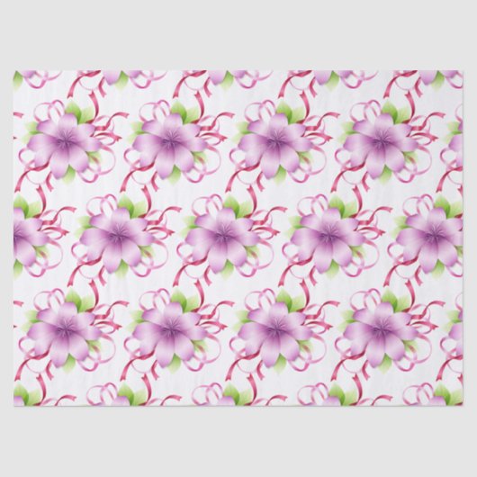 Elegant Modernes Floral Seidenpapier (Vorderseite)