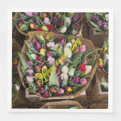 Elegant Modernes Floral Serviette (Vorderseite)