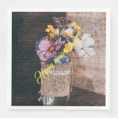 Elegant Modernes Floral Serviette (Vorderseite)