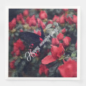 Elegant Modernes Floral Serviette (Vorderseite)