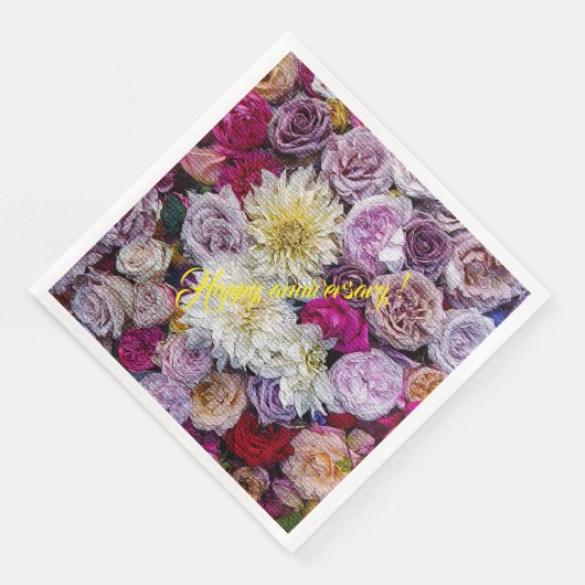 Elegant Modernes Floral Serviette (Ecke)