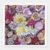 Elegant Modernes Floral Serviette (Vorderseite)