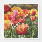 Elegant Modernes Floral Serviette (Vorderseite)