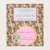 Elegant Modernes Floral Visitenkarten (Außenseite Aufgefaltet)