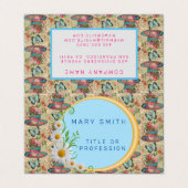 Elegant Modernes Floral Visitenkarten (Außenseite Aufgefaltet)