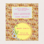 Elegant Modernes Floral Visitenkarten (Außenseite Aufgefaltet)