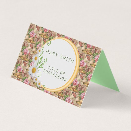 Elegant Modernes Floral Visitenkarten (Vorderseite)