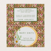 Elegant Modernes Floral Visitenkarten (Außenseite Aufgefaltet)