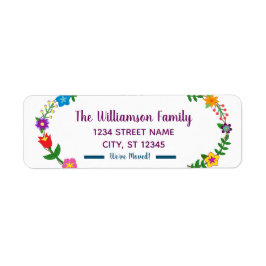 Elegant Modernes Floral Wir haben eine neue Adress