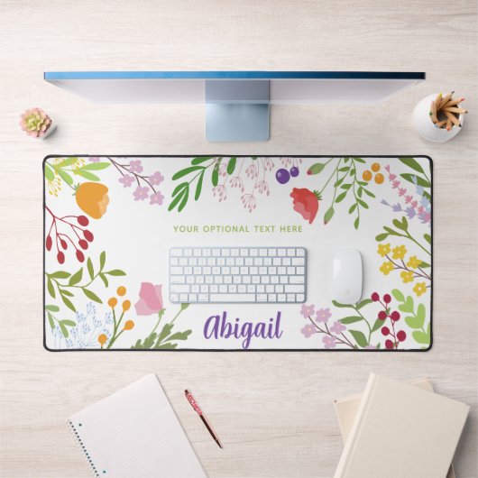 Elegant Modernes, florales Personalisiert Schreibtischunterlage (Büro 1)