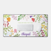 Elegant Modernes, florales Personalisiert Schreibtischunterlage (Tastatur & Maus)