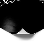 Elegant Modernes Foto Kalligraphie Name Datum Hoch Poster (Ecke)