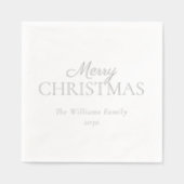 Elegant Modernes frohe Weihnachten Einfaches Party Servietten Mit Folie (Vorderseite)