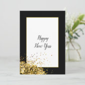 Elegant Modernes glückliches Neues Jahr Feiertagskarte (Stehend Vorderseite)