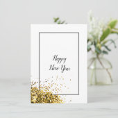 Elegant Modernes glückliches Neues Jahr Feiertagskarte (Stehend Vorderseite)