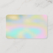 Elegant Modernes Gold Circle farbenfroh holografis Visitenkarte (Rückseite)