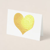 Elegant Modernes Goldenes Herzen Valentinstag Folienkarte (Vorderseite)