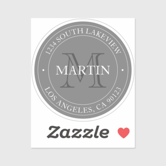 Elegant Modernes Grau & Weiß | transparent Aufkleber (Blatt)