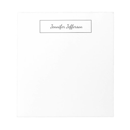 Elegant Modernes, handgeschriebenes Schlichtes Ber Notizblock (Vorderseite)