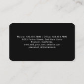 Elegant Modernes Klassisches Uber Taxi schwarz Visitenkarte (Rückseite)