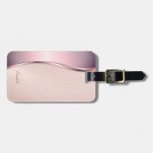 Elegant Modernes Metallic Gepäckanhänger (Vorderseite horizontal)