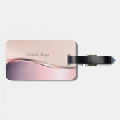 Elegant Modernes Metallisches, rosa Gepäckanhänger (Rückseite horizontal)