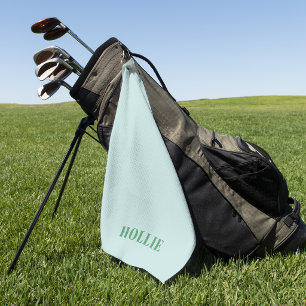 Elegant Modernes Minimal Einfach Grün Monogrammier Golfhandtuch
