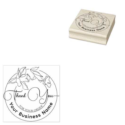 Elegant Modernes Minimal Vielen Dank für Ihre Best Gummistempel (Stempel)