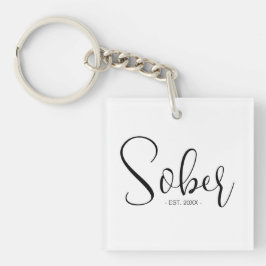 Elegant Modernes, minimales Minimum seit Datum Schlüsselanhänger