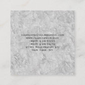 Elegant Modernes Minimalistisch Grau Beruflich Quadratische Visitenkarte (Rückseite)