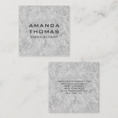 Elegant Modernes Minimalistisch Grau Beruflich Quadratische Visitenkarte (Vorne/Hinten)